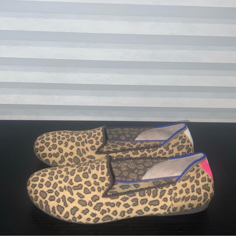 Rothy's Leopard Print Kids Dress Shoes